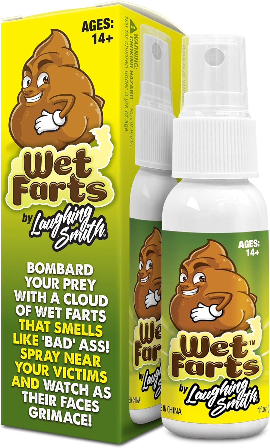 Laughing Smith - Wet Farts - Potent Stink Spray - Extra Strong Stink - Hilarious Gag Gifts & Pranks for Adults or Kids - Prank Stink Stuff - Non Toxic - Smells Like Really 'Bad' Gas