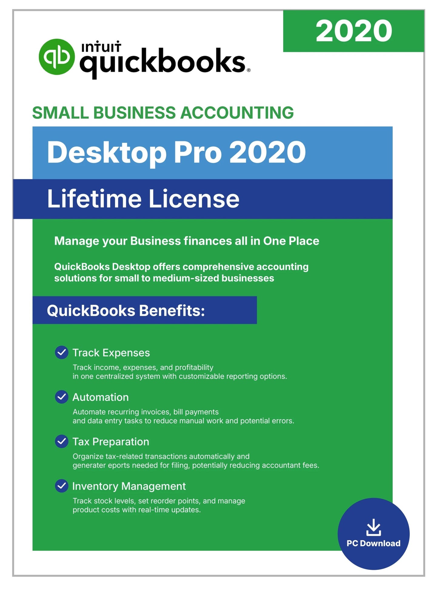 Quickbooks Desktop Pro 2020 - No Subscription